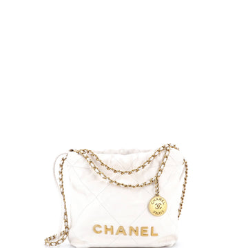 Chanel 22 Chain Hobo Quilted Calfskin Mini