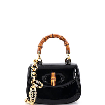 Gucci Bamboo 1947 Top Handle Bag Patent Mini