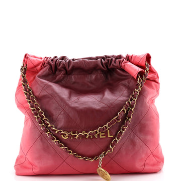 Chanel 22 Chain Hobo Quilted Ombre Leather Medium