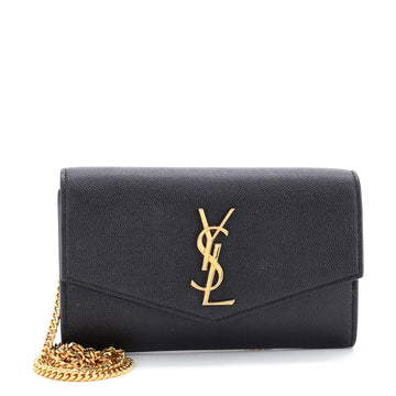 Saint Laurent Classic Monogram Wallet on Chain Leather