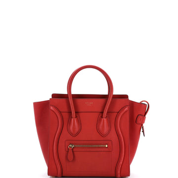 Celine Luggage Bag Grainy Leather Micro