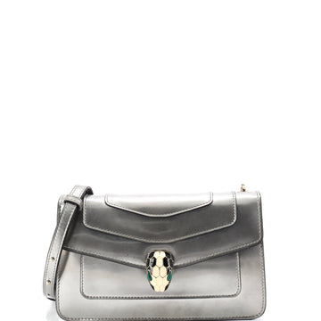 Bvlgari Serpenti Forever Shoulder Bag Metallic Leather Small