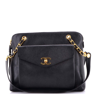 Chanel Vintage Front Pocket Tote Caviar Large