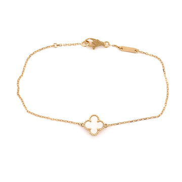 Van Cleef & Arpels Sweet Alhambra Bracelet 18K Yellow Gold and Mother of Pearl