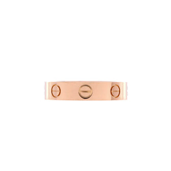 Cartier Love Wedding Band 1 Diamond Ring 18K Rose Gold with Diamond