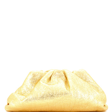Bottega Veneta The Pouch Crinkled Metallic Leather