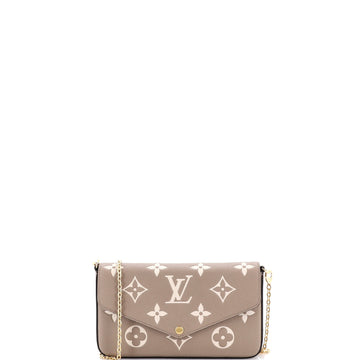 Louis Vuitton Felicie Pochette Bicolor Monogram Empreinte Giant