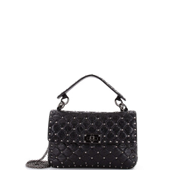 Valentino Garavani Rockstud Spike Flap Bag Quilted Leather Medium