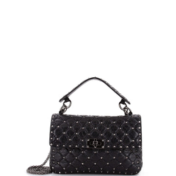 Valentino Garavani Rockstud Spike Flap Bag Quilted Leather Medium