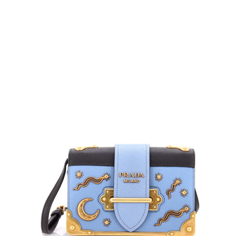 Prada Cahier Crossbody Bag Embellished Leather Small