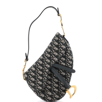 Christian Dior Saddle Handbag Oblique Canvas Medium