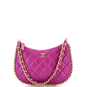 Chanel CC Chain Around Hobo Quilted Lambskin