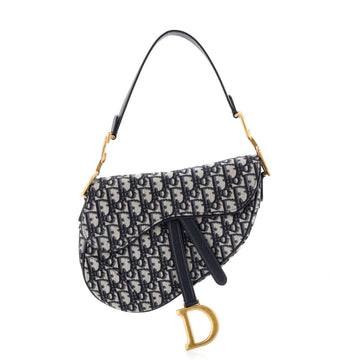 Christian Dior Saddle Handbag Oblique Canvas Medium