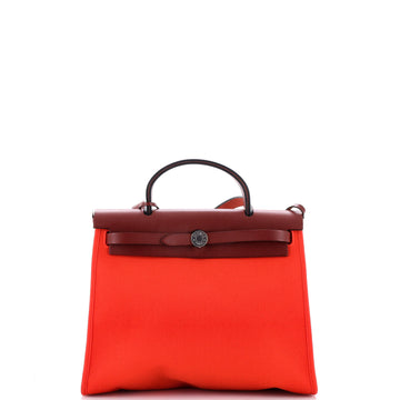 Hermes Herbag Zip Leather and Toile 31