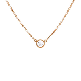 Tiffany & Co. Elsa Peretti Diamonds By The Yard Pendant Necklace 18K Yellow Gold and Diamond 0.20-0.29CT