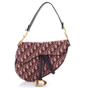 Christian Dior Saddle Handbag Oblique Canvas Medium