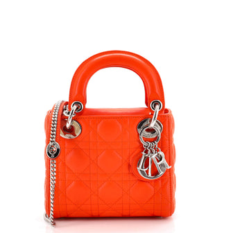 Christian Dior Lady Dior Chain Bag Cannage Quilt Lambskin Mini