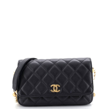 Chanel About Pearls Wallet on Chain Quilted Calfskin