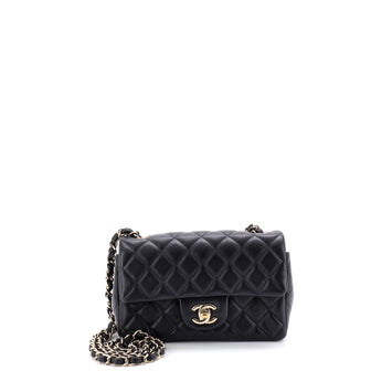 Chanel Classic Single Flap Bag Quilted Lambskin Mini