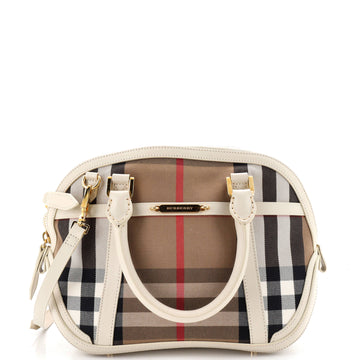 Burberry Bridle Orchard Bag House Check Canvas Small