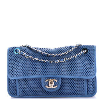 Chanel Up In The Air Flap Bag Perforated Leather Medium