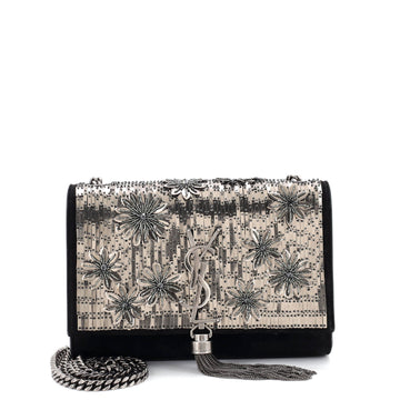 Saint Laurent Classic Monogram Crossbody Bag Embellished Leather Small