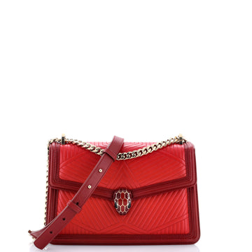 Bvlgari Serpenti Forever Shoulder Bag Quilted Leather Small