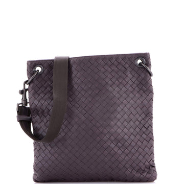 Bottega Veneta Flat Messenger Bag Intrecciato Nappa Medium