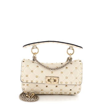 Valentino Garavani Rockstud Spike Flap Bag Quilted Leather Small