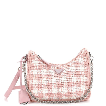 Prada Re-Edition Shoulder Bag Printed Raffia Mini
