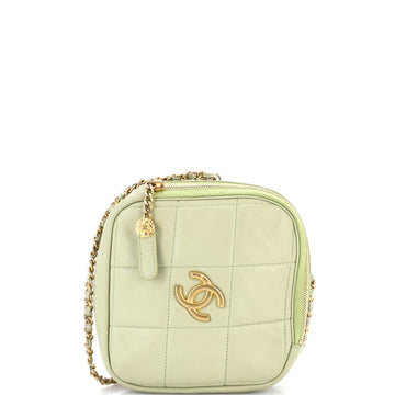 Chanel Diamond Chain Crossbody Bag Quilted Lambskin Small