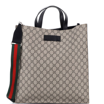 Gucci Convertible Soft Open Tote GG Coated Canvas Tall