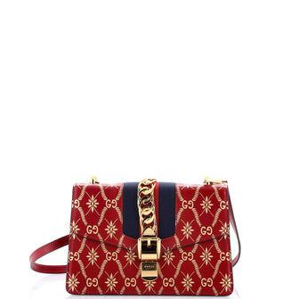 Gucci Sylvie Shoulder Bag Printed Leather Small
