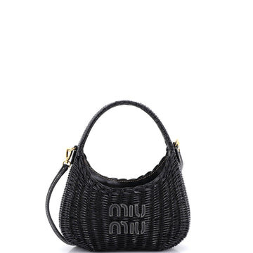 Miu Miu Wander Hobo Wicker Mini