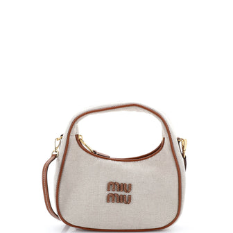 Miu Miu Wander Hobo Canvas Mini