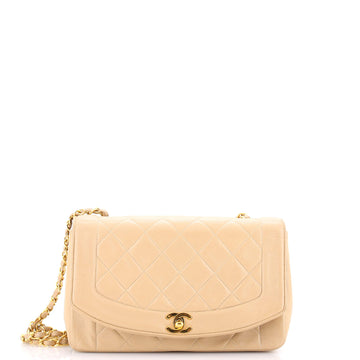 Chanel Vintage Diana Flap Bag Quilted Caviar Medium