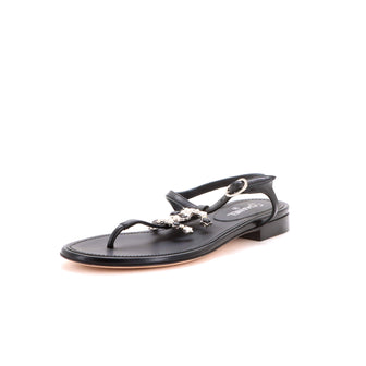 Chanel Women's Star CC T-Strap Sandals Leather