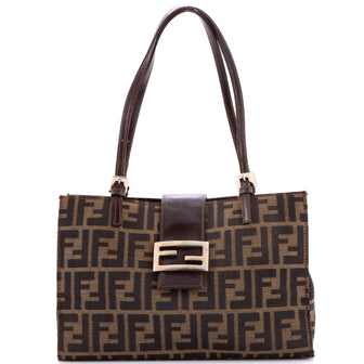 Fendi Vintage Shoulder Bag Zucca Canvas Medium