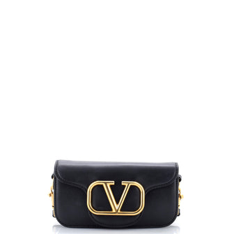 Valentino Garavani VLogo Loco Flap Shoulder Bag Leather Small