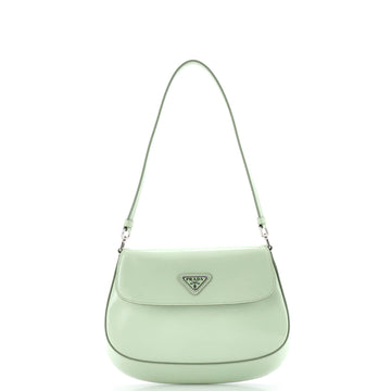 Prada Cleo Flap Shoulder Bag Spazzolato Leather Small