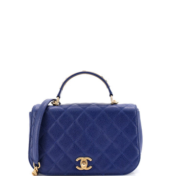 Chanel Carry Around Flap Bag Quilted Caviar Small