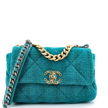 Chanel 19 Flap Bag Quilted Tweed Medium