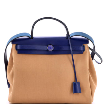 Hermes Herbag Zip Leather and Toile 31