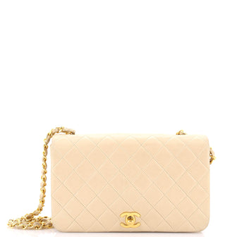 Chanel Vintage Full Flap Bag Quilted Lambskin Medium