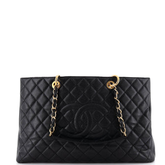 Chanel Grand Shopping Tote Quilted Caviar XL