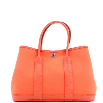 Hermes Garden Party Tote Toile and Leather 30