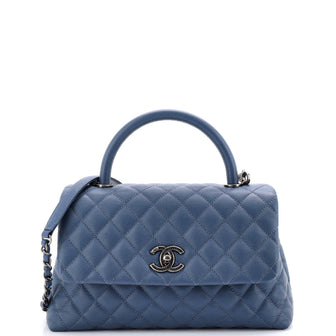 Chanel Coco Top Handle Bag Quilted Caviar Small