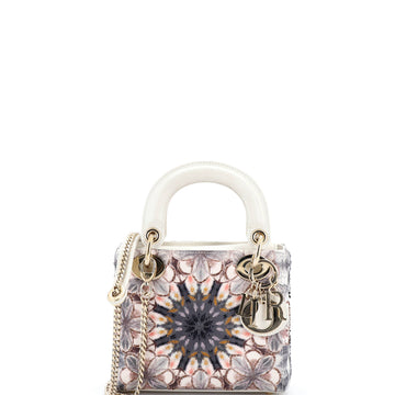 Christian Dior Lady Dior Chain Bag Embroidered Calfskin Mini
