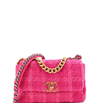 Chanel 19 Flap Bag Quilted Tweed Medium