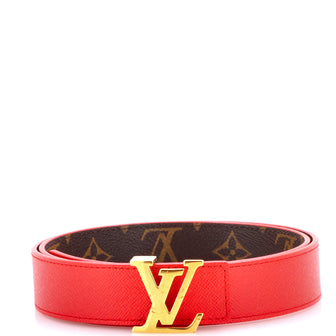 Louis Vuitton LV Initiales Reversible Belt Monogram Canvas and Leather Medium